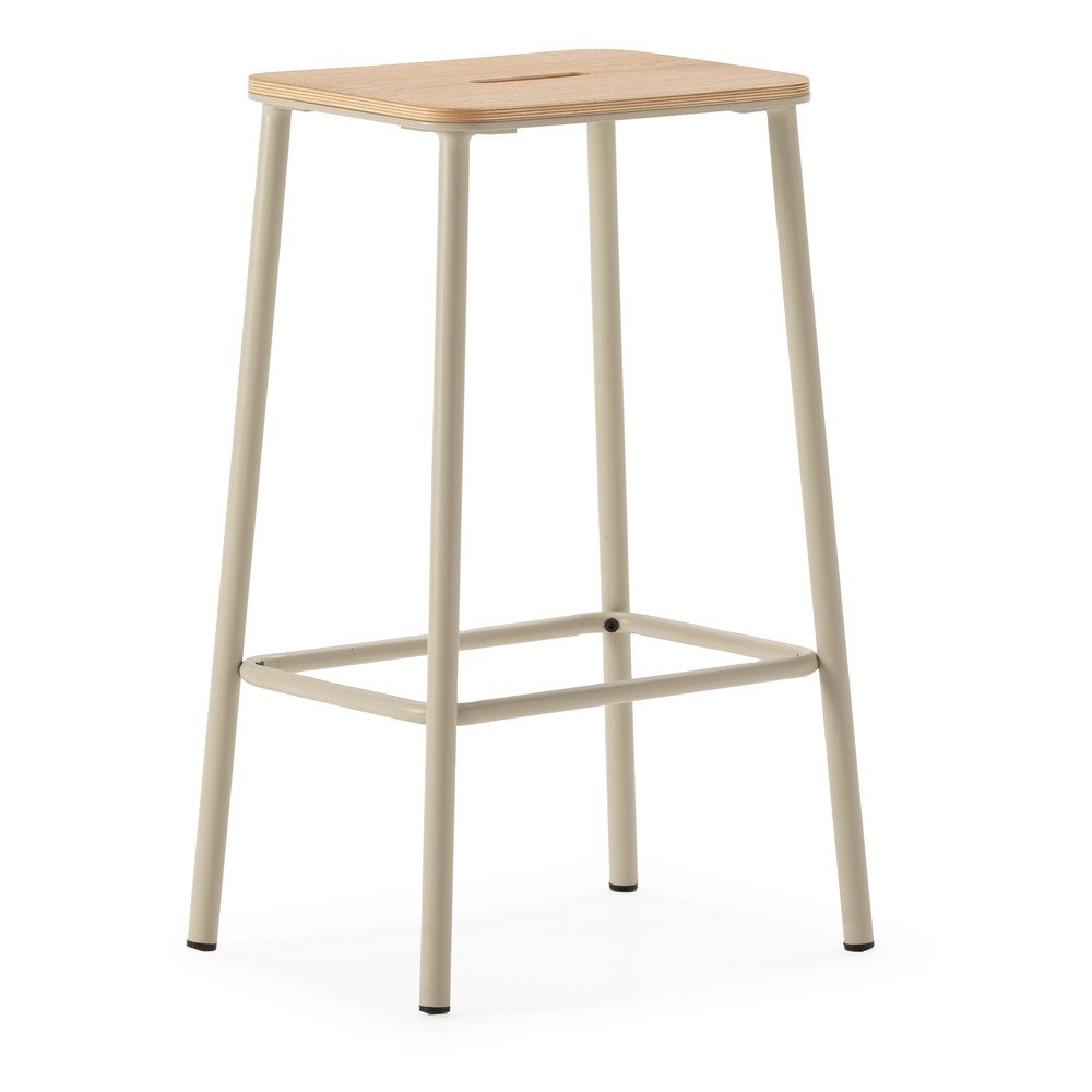 Krémszínű bárszék szett 2 db-os (ülésmagasság 65 cm) Abba – Marckeric