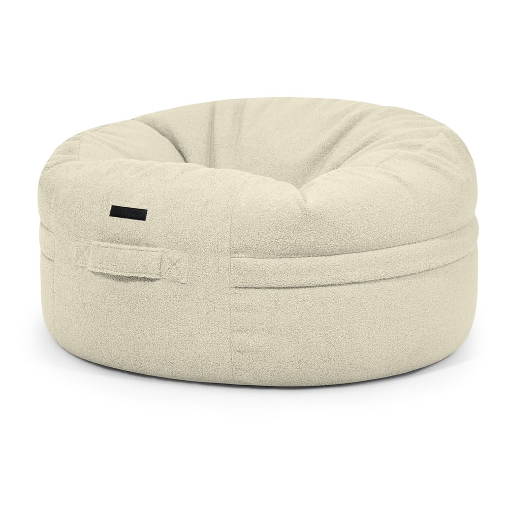 Krémszínű buklé babzsákfotel Roll 105 – SLOWDOWN