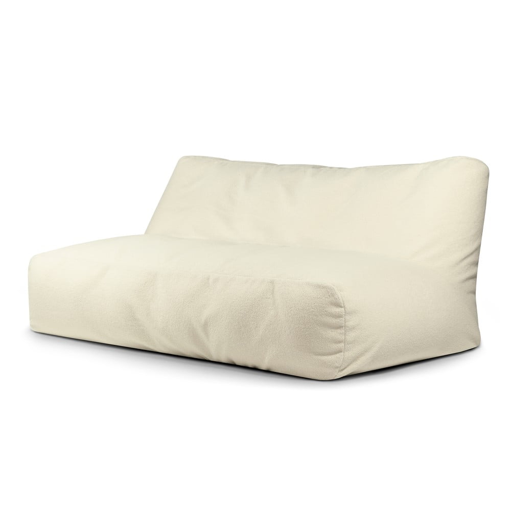 Krémszínű buklé babzsákfotel Sofa Tube 190 – SLOWDOWN