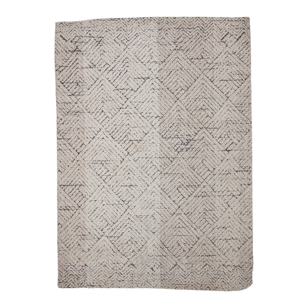 Krémszínű pamutkeverék szőnyeg 150x210 cm Saxo – Bloomingville