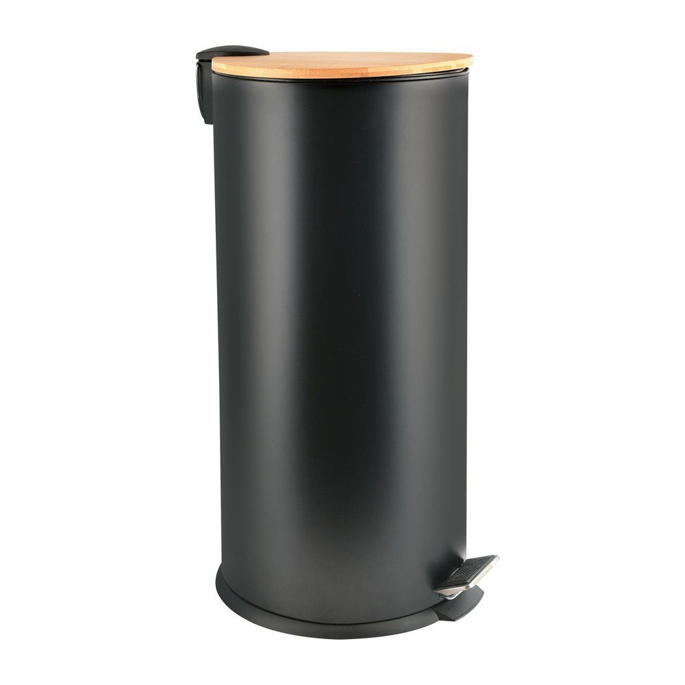 Matt fekete acél pedálos szemetes 30 l   Adonis – Spirella