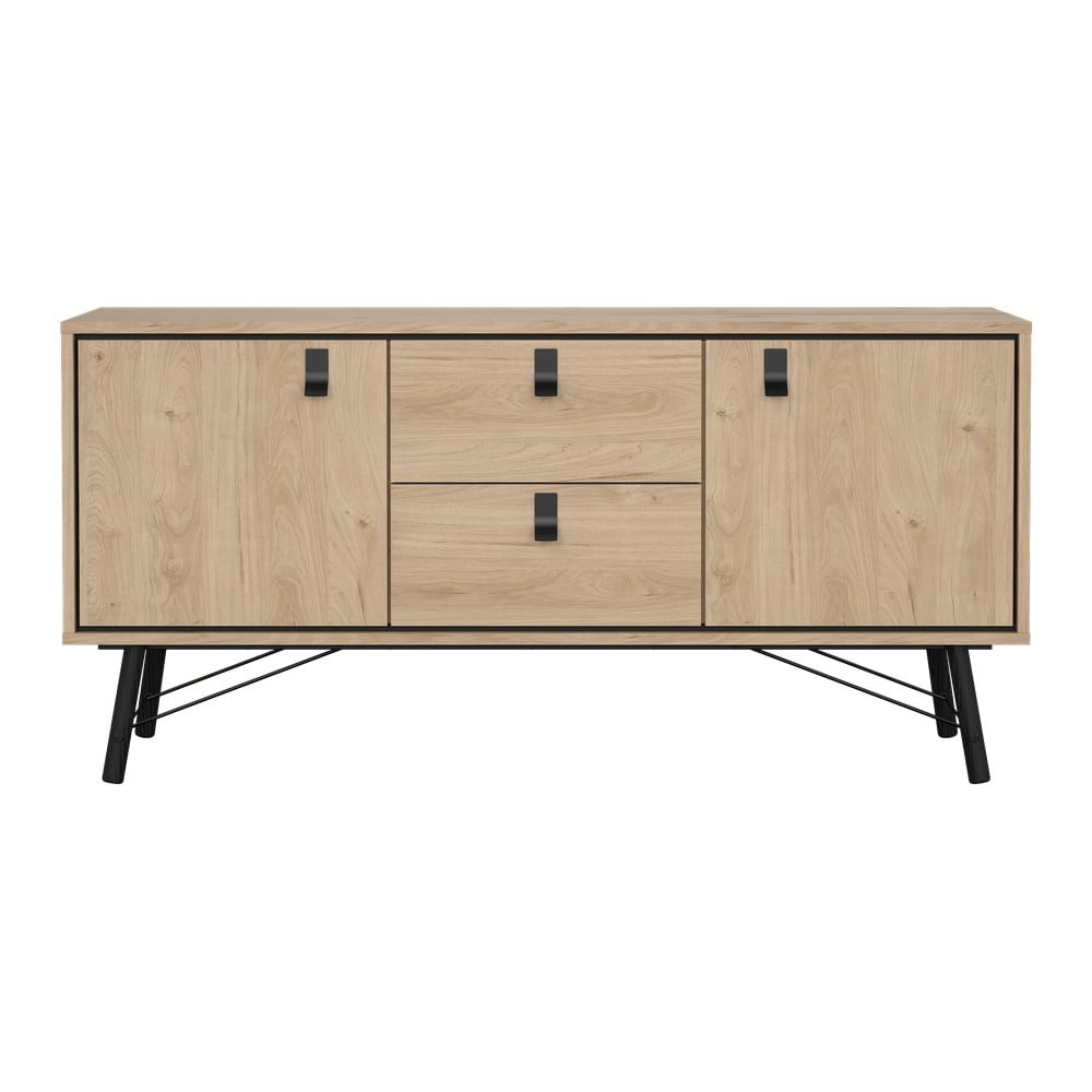 Natúr színű komód tölgyfa dekorral 150x72x40 cm Ry – Tvilum