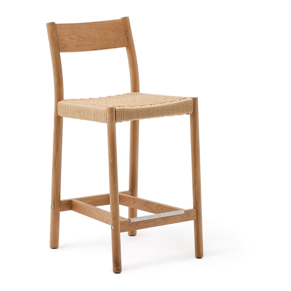 Natúr színű tölgyfa bárszék (ülésmagasság 65 cm) Yalia – Kave Home
