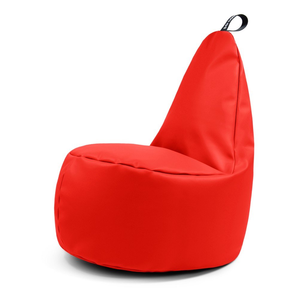 Piros bőrutánzat babzsákfotel Lull L – So Soft?