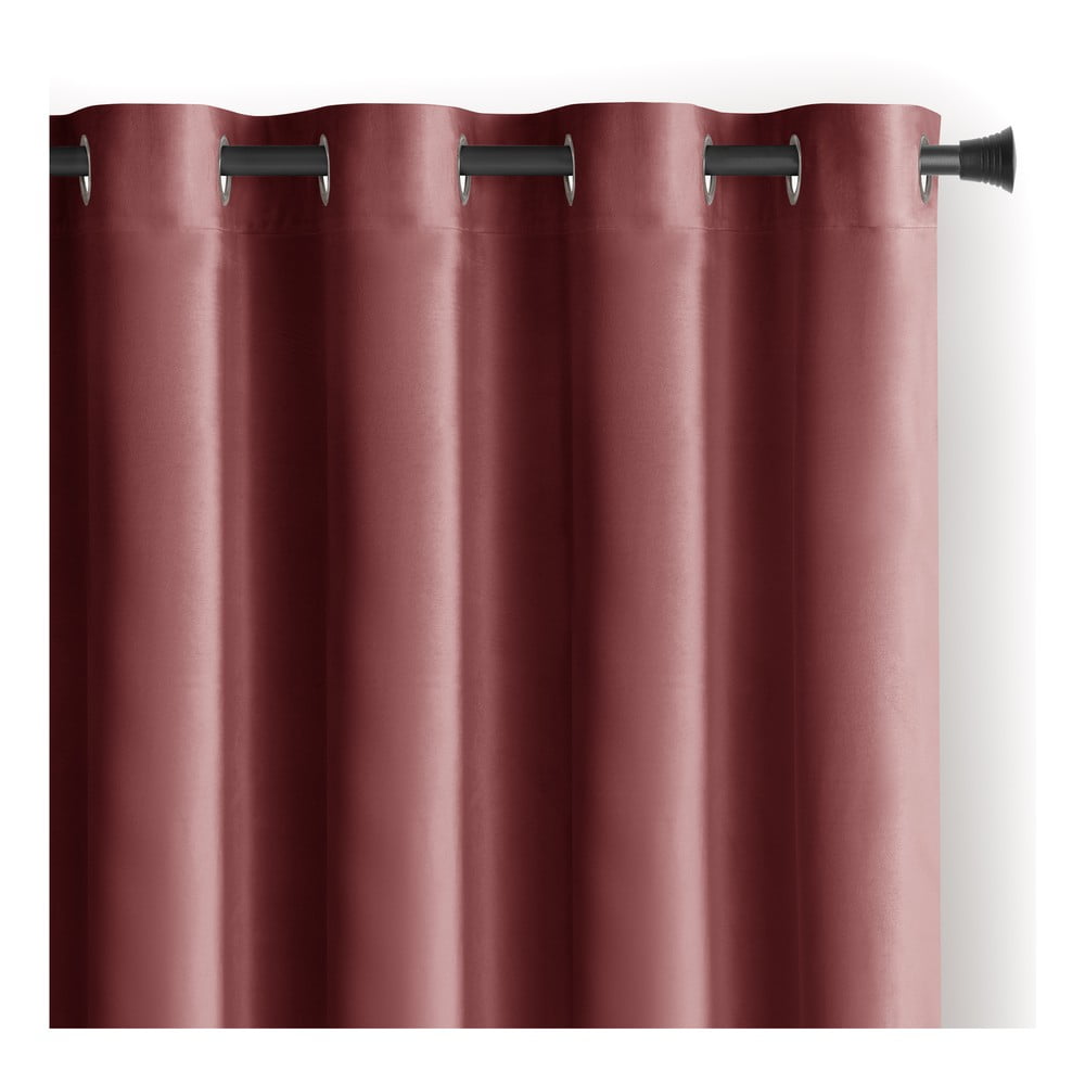 Rózsaszín bársony dimout (részleges sötétítő) függöny 140x270 cm Eyelets – Restilo