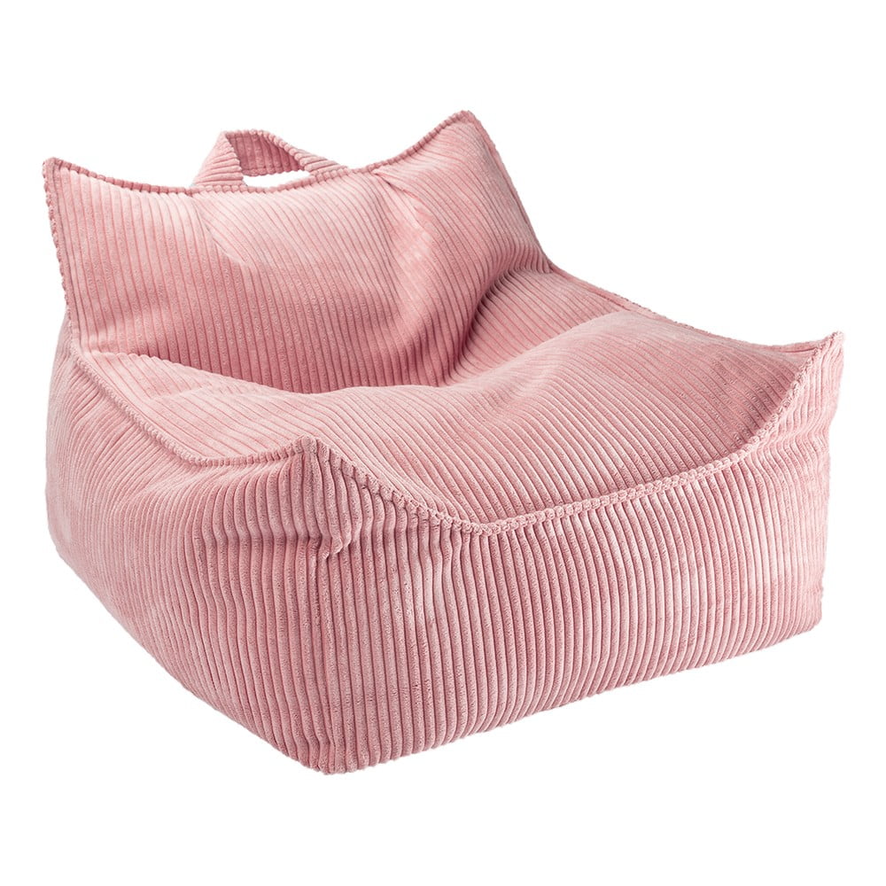 Rózsaszín kordbársony gyerek babzsákfotel Chair – Wigiwama