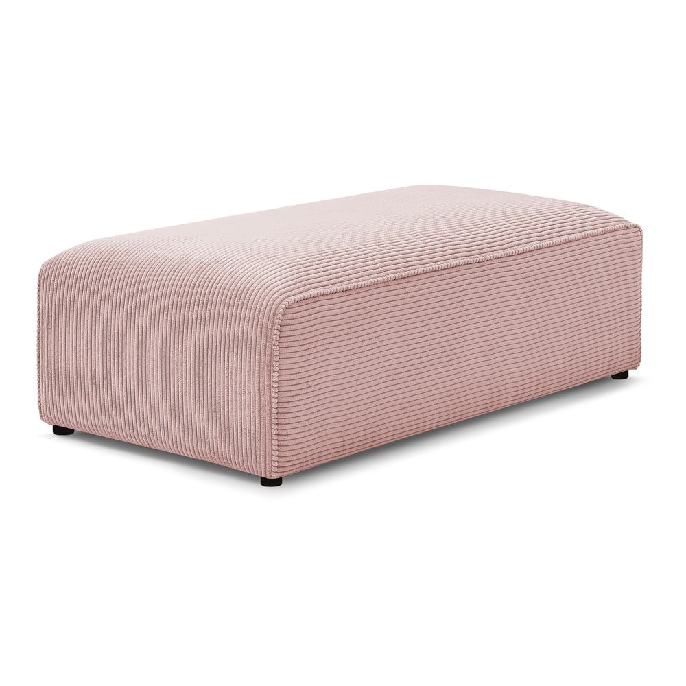 Rózsaszín kordbársony moduláris lábtartó Megeve – Bobochic Paris