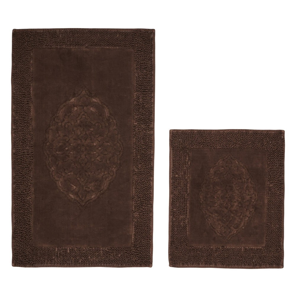 Sötétbarna fürdőszobai kilépő szett 2 db-os 60x100 cm – Foutastic