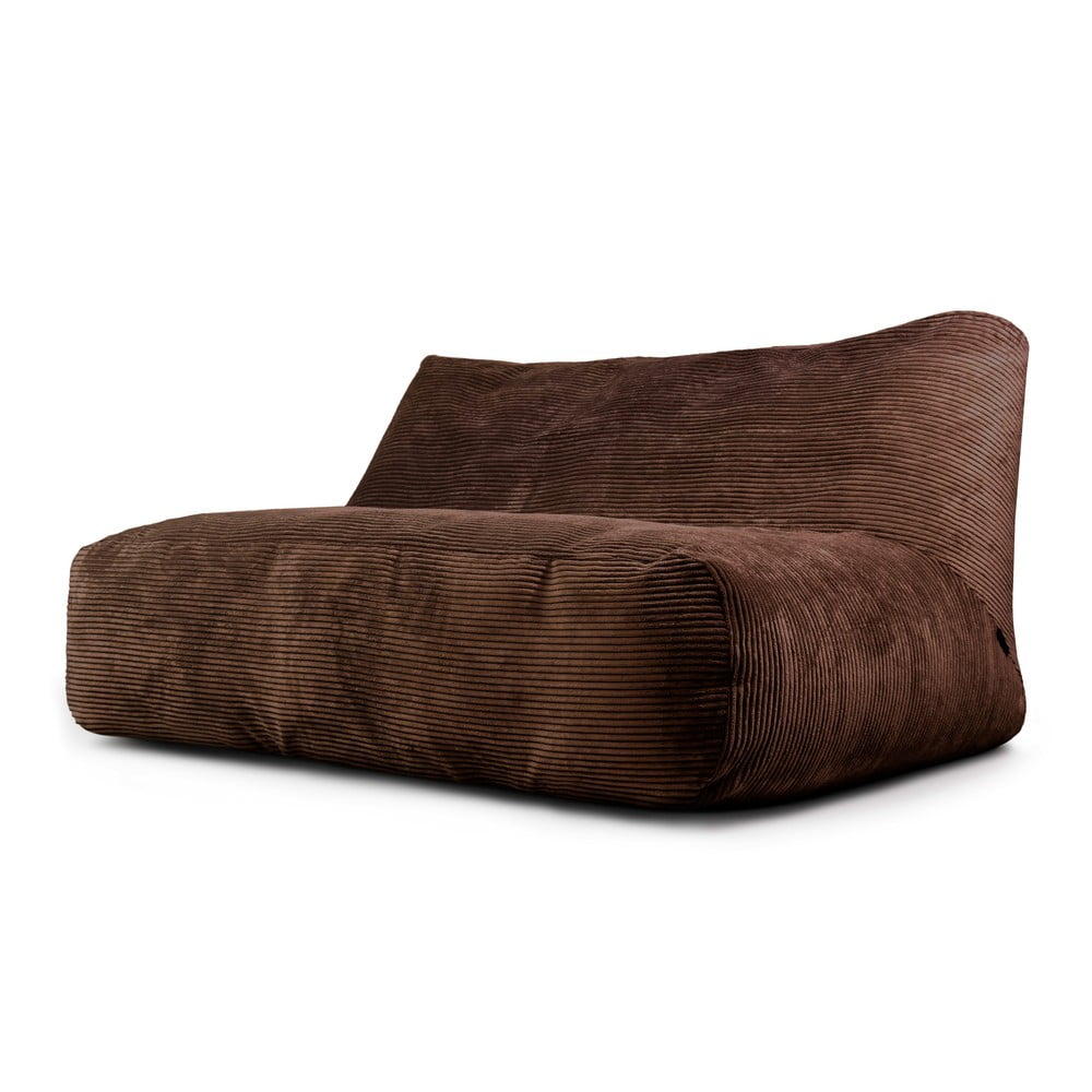 Sötétbarna kordbársony babzsákfotel Sofa Tube 160 – SLOWDOWN