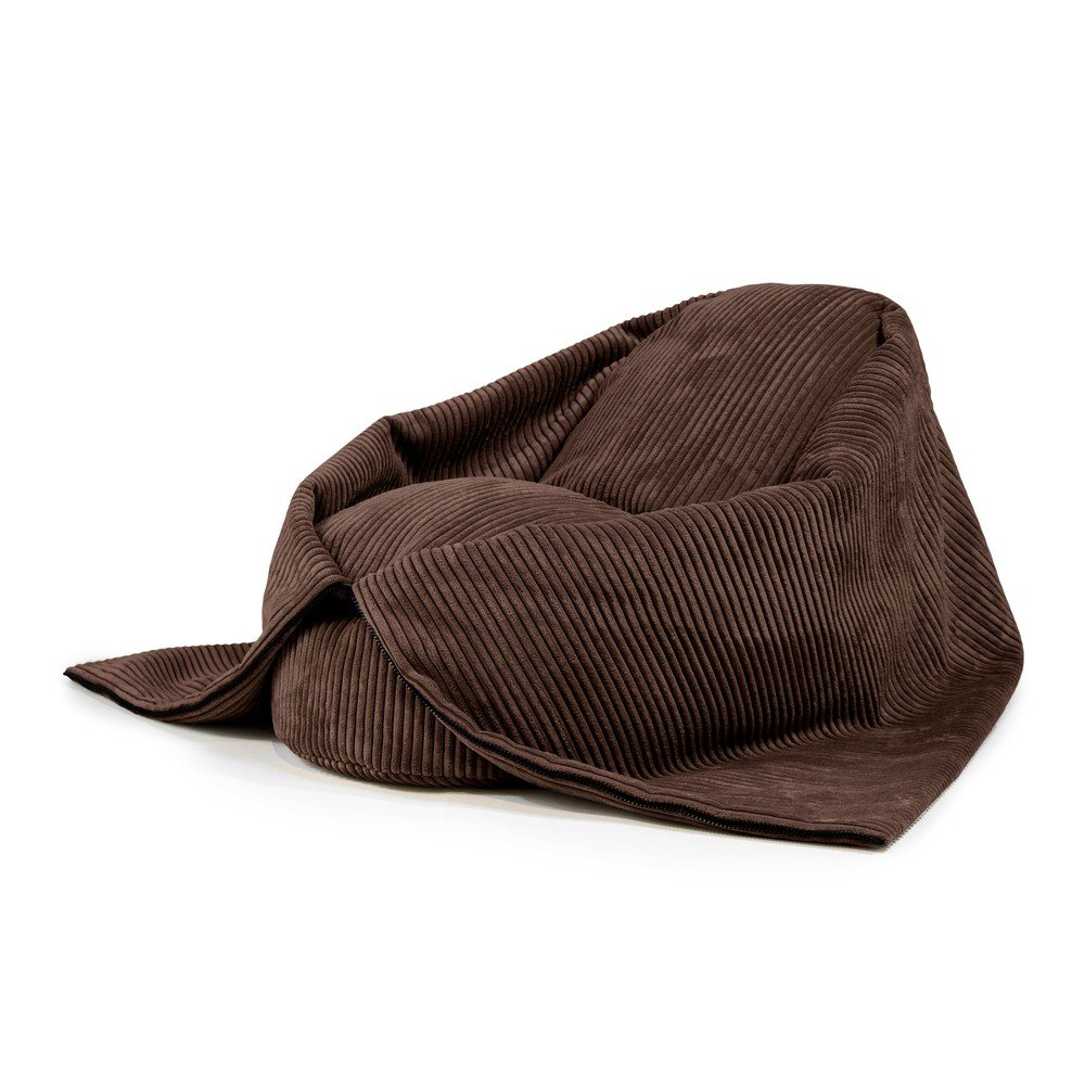 Sötétbarna kordbársony gyerek babzsákfotel Cocoon 100 – SLOWDOWN