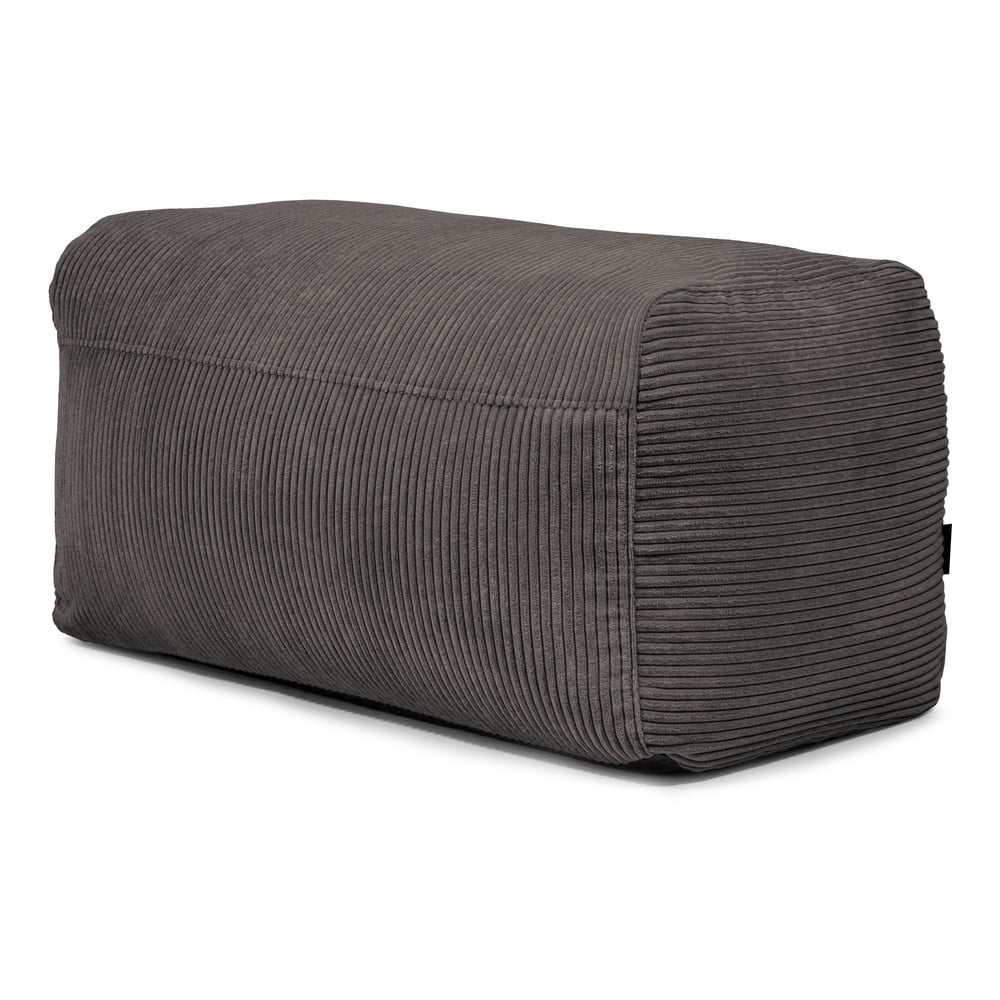 Sötétszürke kordbársony babzsákfotel Plus 100 Lounge – SLOWDOWN