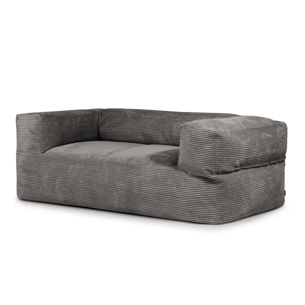 Sötétszürke kordbársony babzsákfotel Sofa MooG – SLOWDOWN