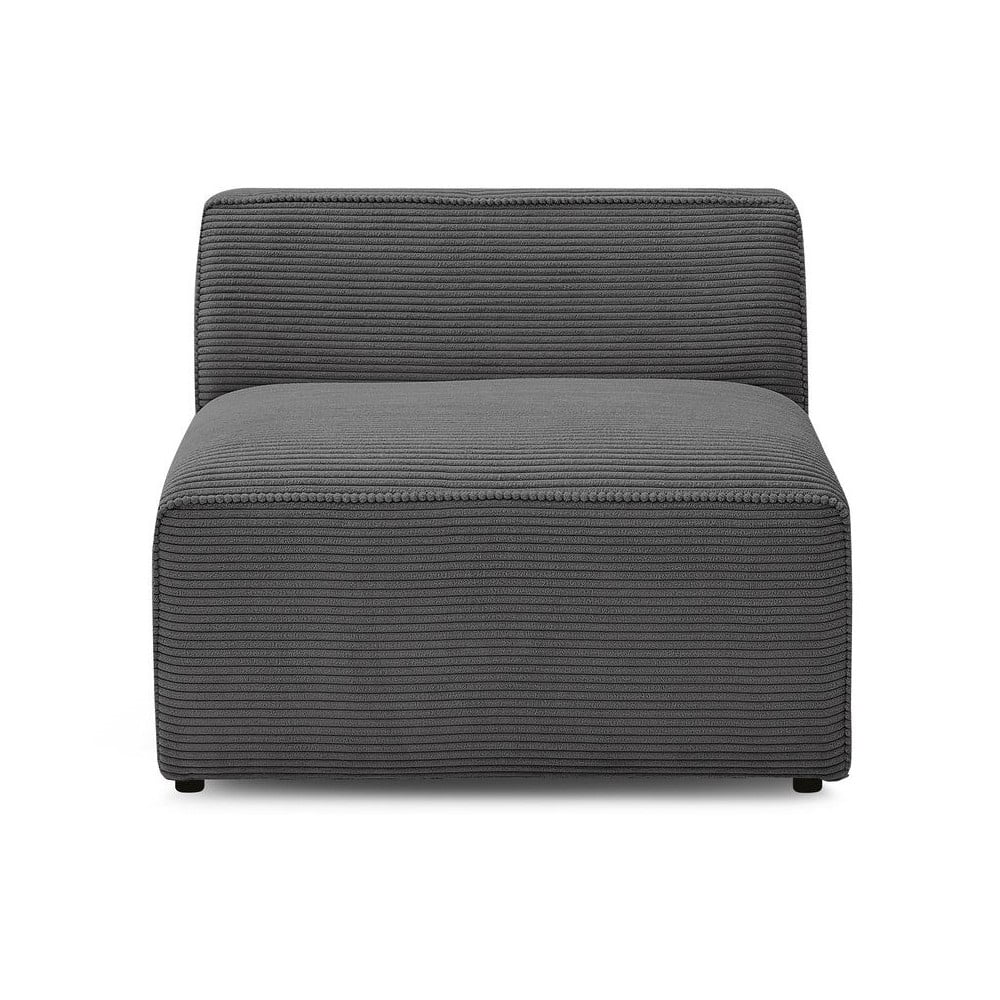 Sötétszürke kordbársony kanapé modul (középső rész) Megeve – Bobochic Paris