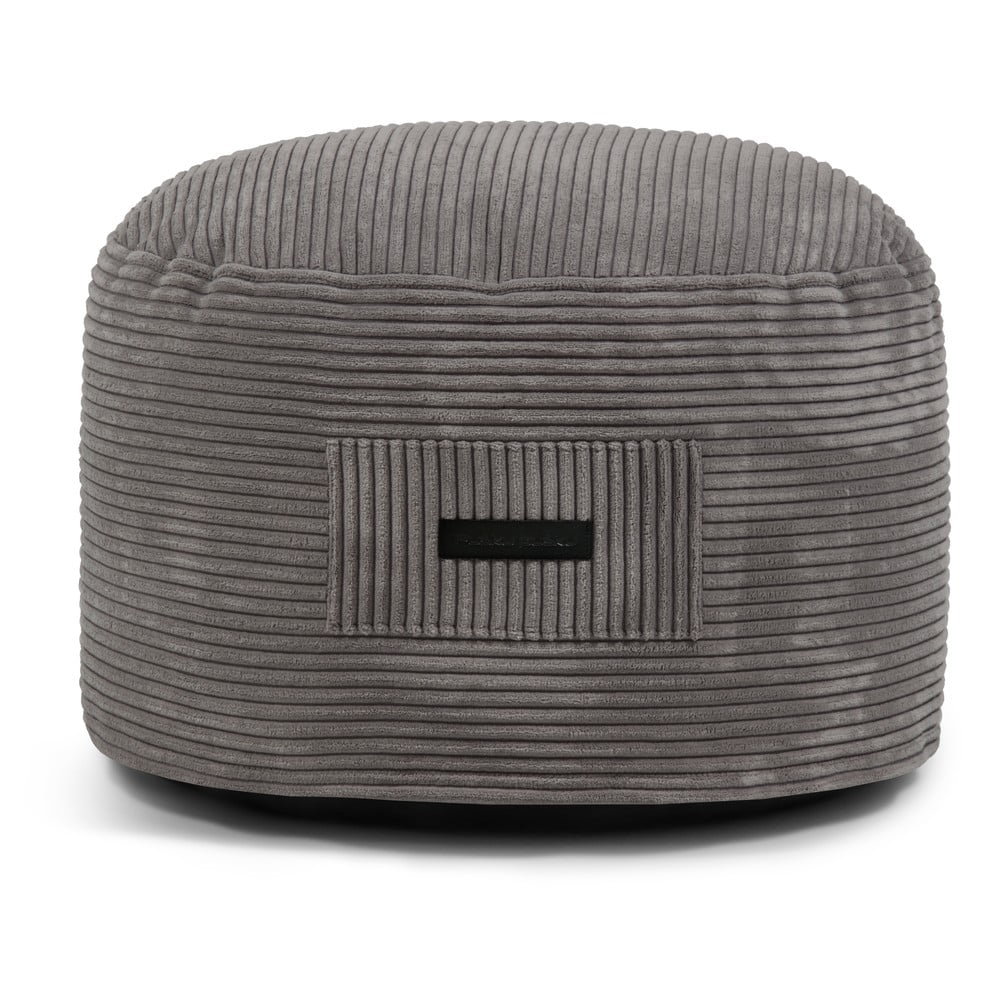 Sötétszürke kordbársony puff Om 60 – SLOWDOWN