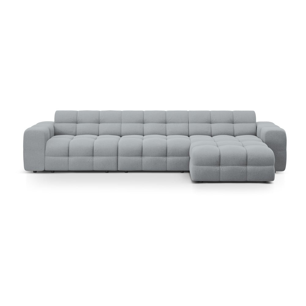 Szürke sarokkanapé (jobb oldali-heverő résszel) Kendal – Micadoni