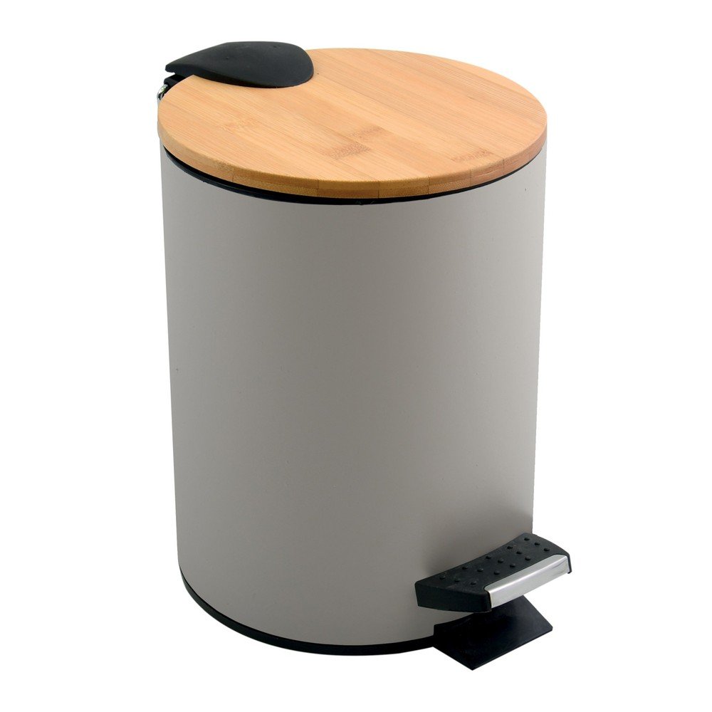 Szürkésbarna acél pedálos szemetes 3 l   Adonis – Spirella