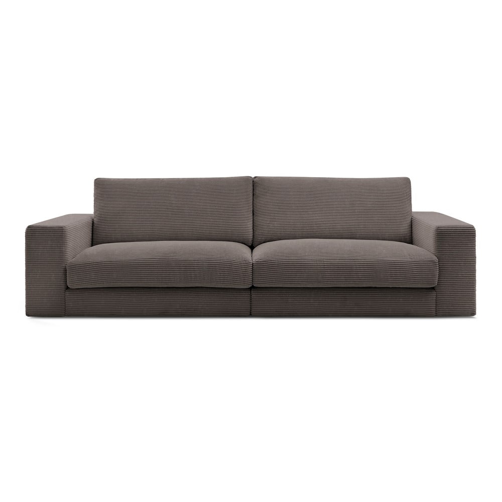 Szürkésbarna kordbársony kanapé 274 cm Leonard – Bobochic Paris