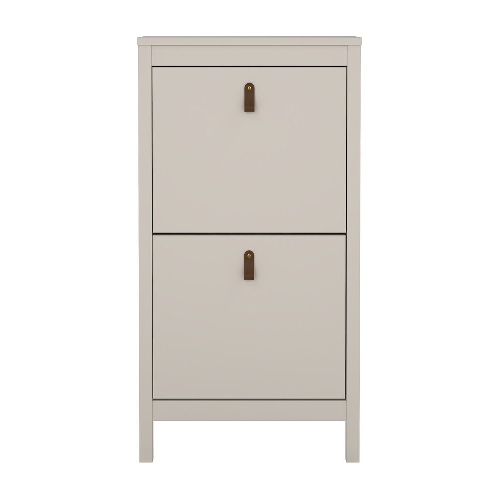 Szürkésbézs billenő ajtós cipőtartó Madrid – Tvilum