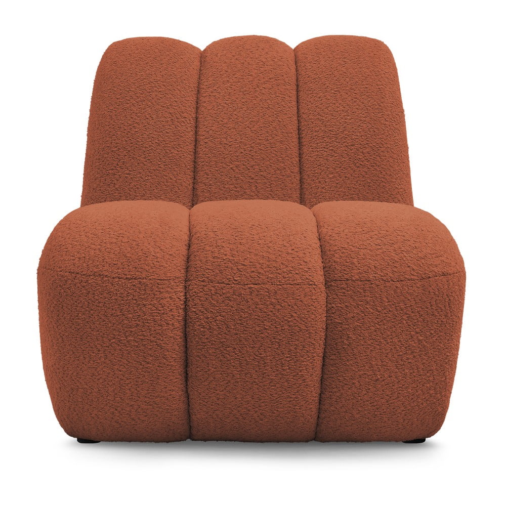 Téglavörös buklé fotel Janissaire – Bobochic Paris