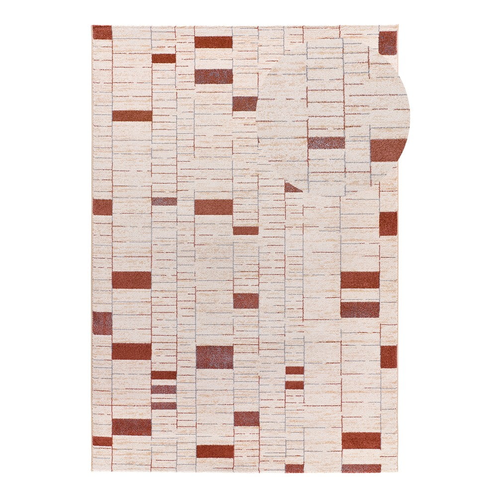 Téglavörös-krémszínű szőnyeg 80x150 cm Beruti – Universal