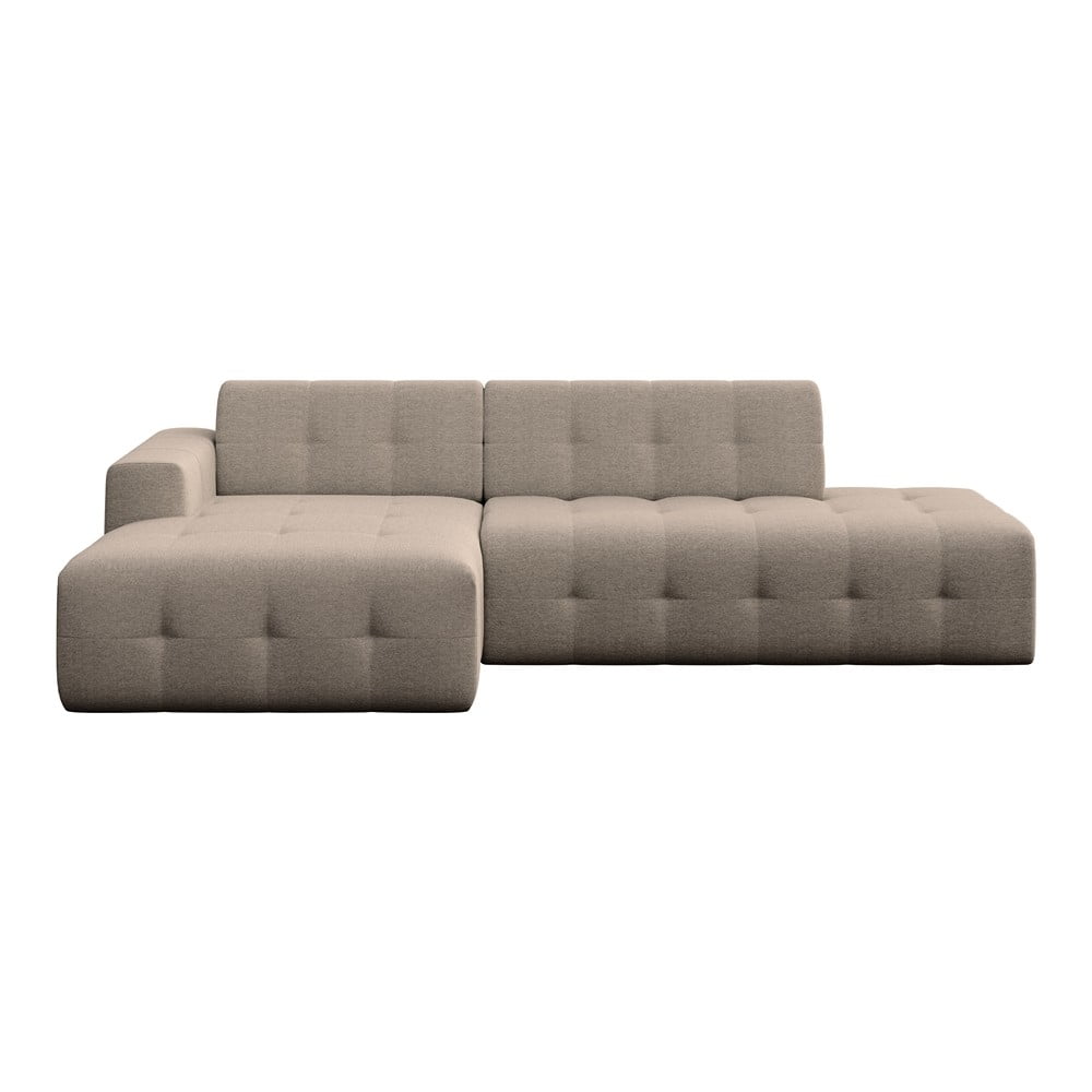 Világosbarna sarokkanapé (bal oldali-heverő résszel) Tuil – Rodier