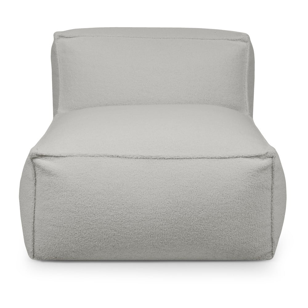 Világosszürke buklé babzsákfotel Mass Open Modul 90 – SLOWDOWN