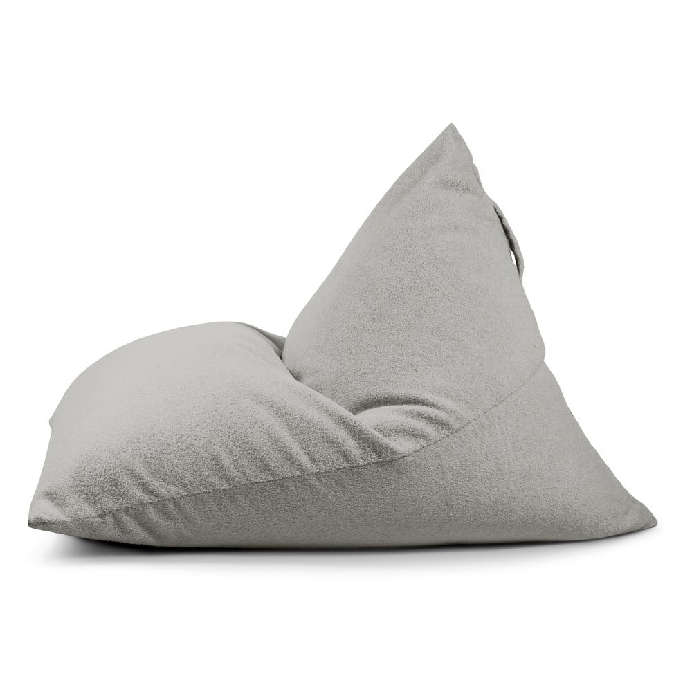 Világosszürke buklé babzsákfotel Razz – SLOWDOWN