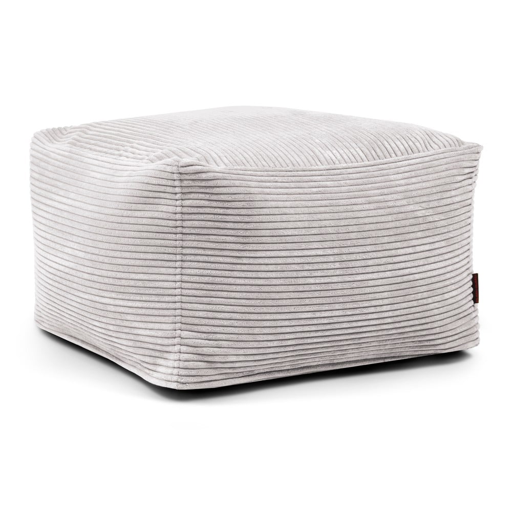 Világosszürke kordbársony babzsákfotel Softbox MooG – SLOWDOWN