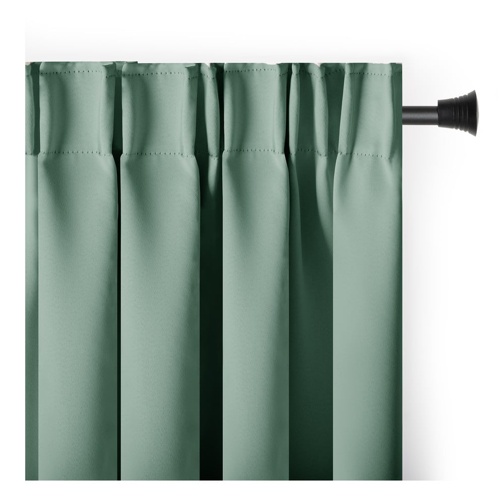 Világoszöld sötétítő termo függöny 140x270 cm Pleat – Restilo
