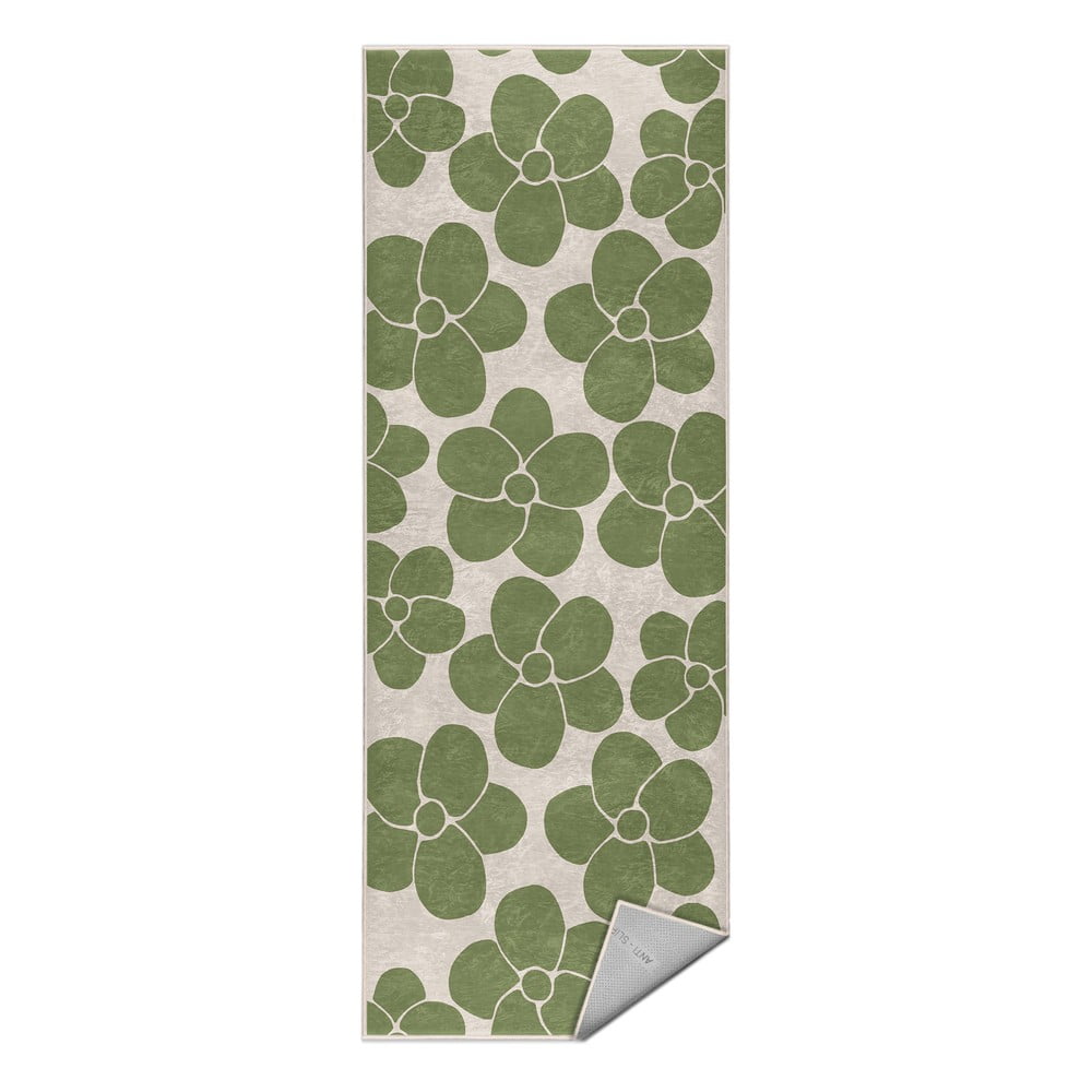 Zöld mosható futószőnyeg 80x200 cm Green Meadow – Mila Home