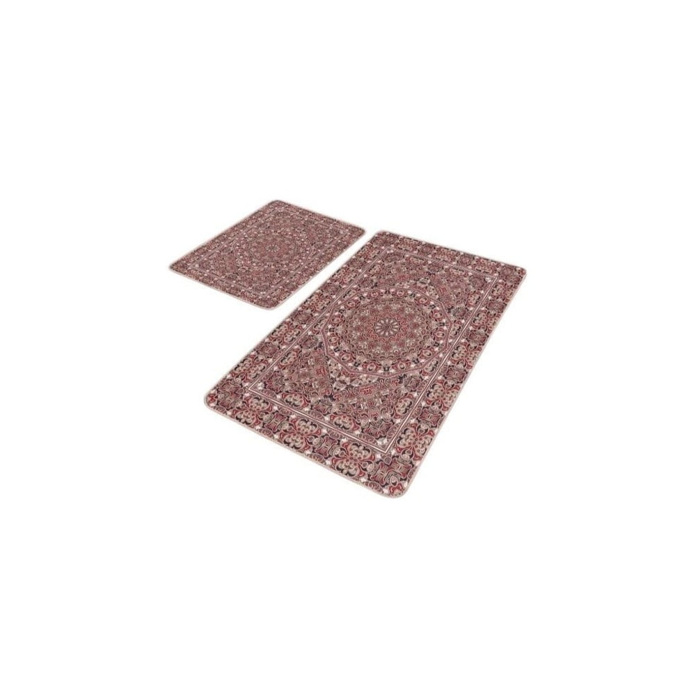 Barna bársony fürdőszobai kilépő szett 2 db-os 60x100 cm – Mila Home