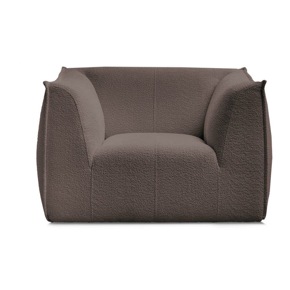 Barna buklé fotel Giorgia – Bobochic Paris