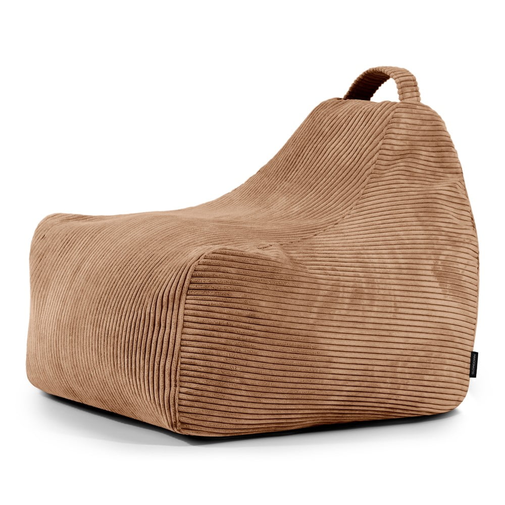 Barna kordbársony gyerek babzsákfotel Game Amuse – SLOWDOWN