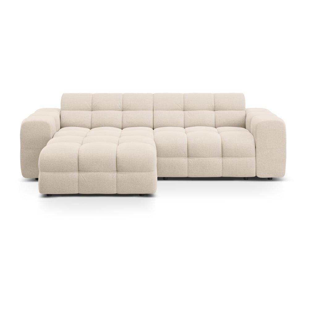Bézs sarokkanapé (bal oldali-heverő résszel) Kendal – Micadoni