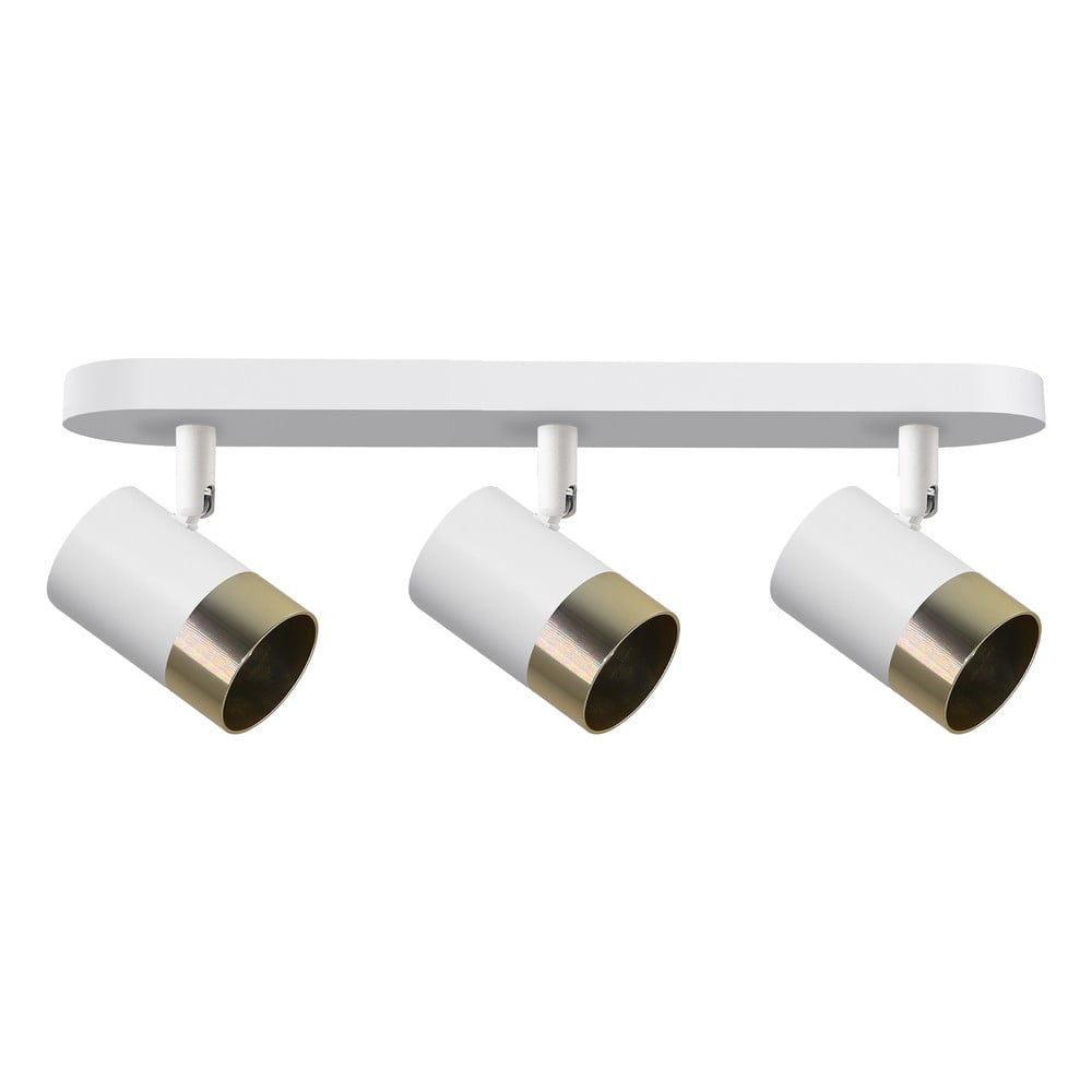 Fehér-aranyszínű mennyezeti lámpa fém búrával 44x5.5 cm Tobi – Candellux Lighting