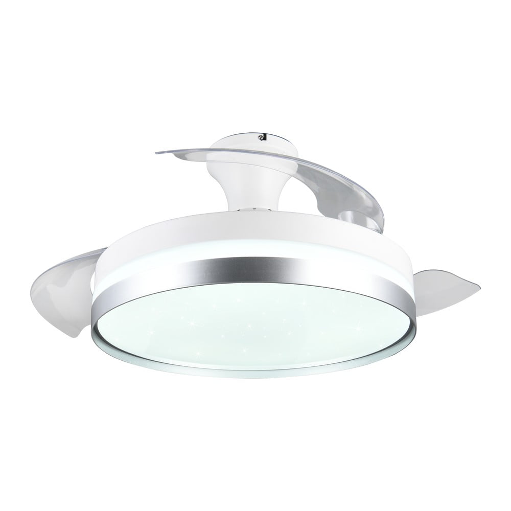 Fehér-ezüstszínű LED mennyezeti lámpa Lindberg – Trio