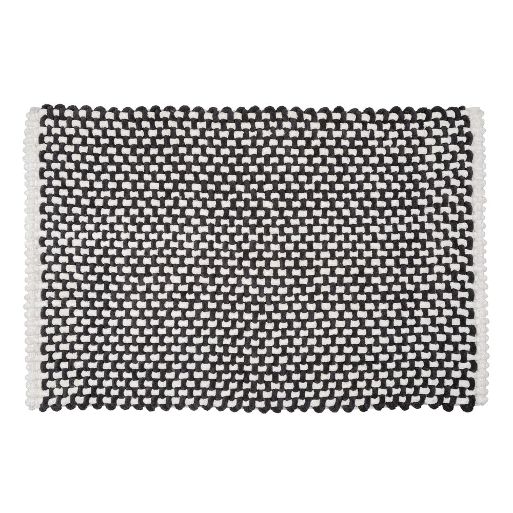 Fekete-fehér textil fürdőszobai kilépő 50x80 cm Covelo – Wenko