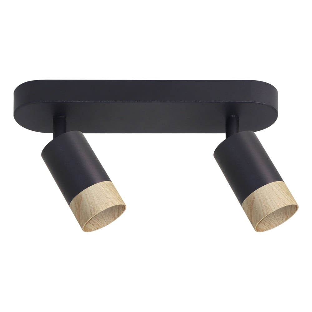 Fekete-natúr színű mennyezeti lámpa fém búrával 34x5.5 cm Conti – Candellux Lighting