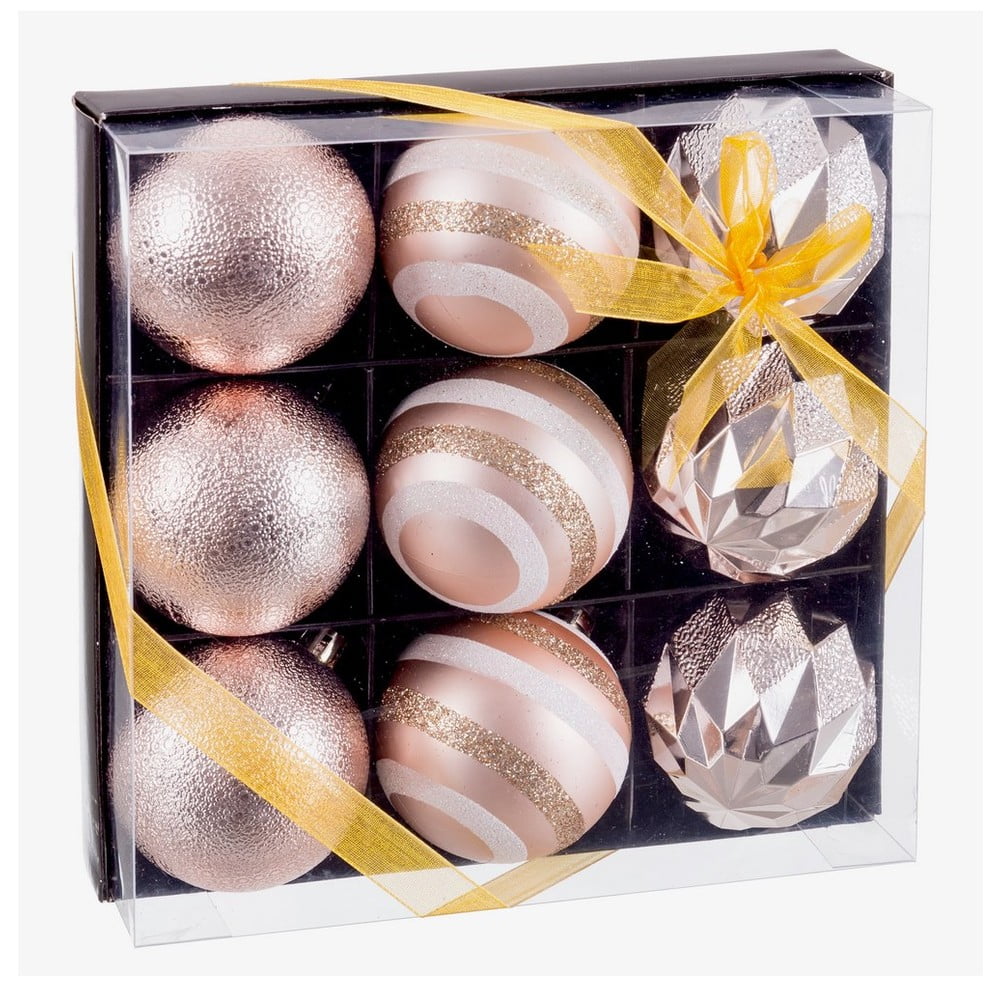 Karácsonyfadísz készlet 9 db-os ø 6 cm – Casa Selección