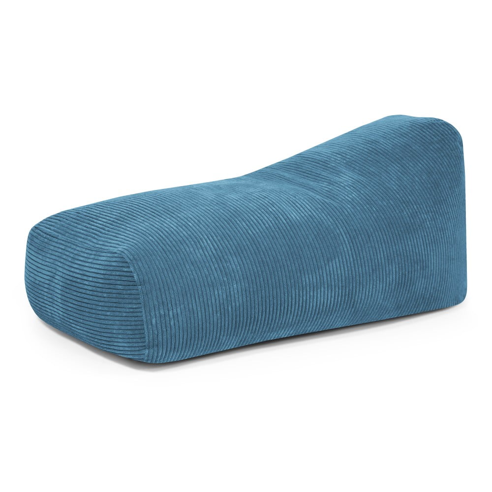 Kék kordbársony babzsákfotel Snug 130 – SLOWDOWN