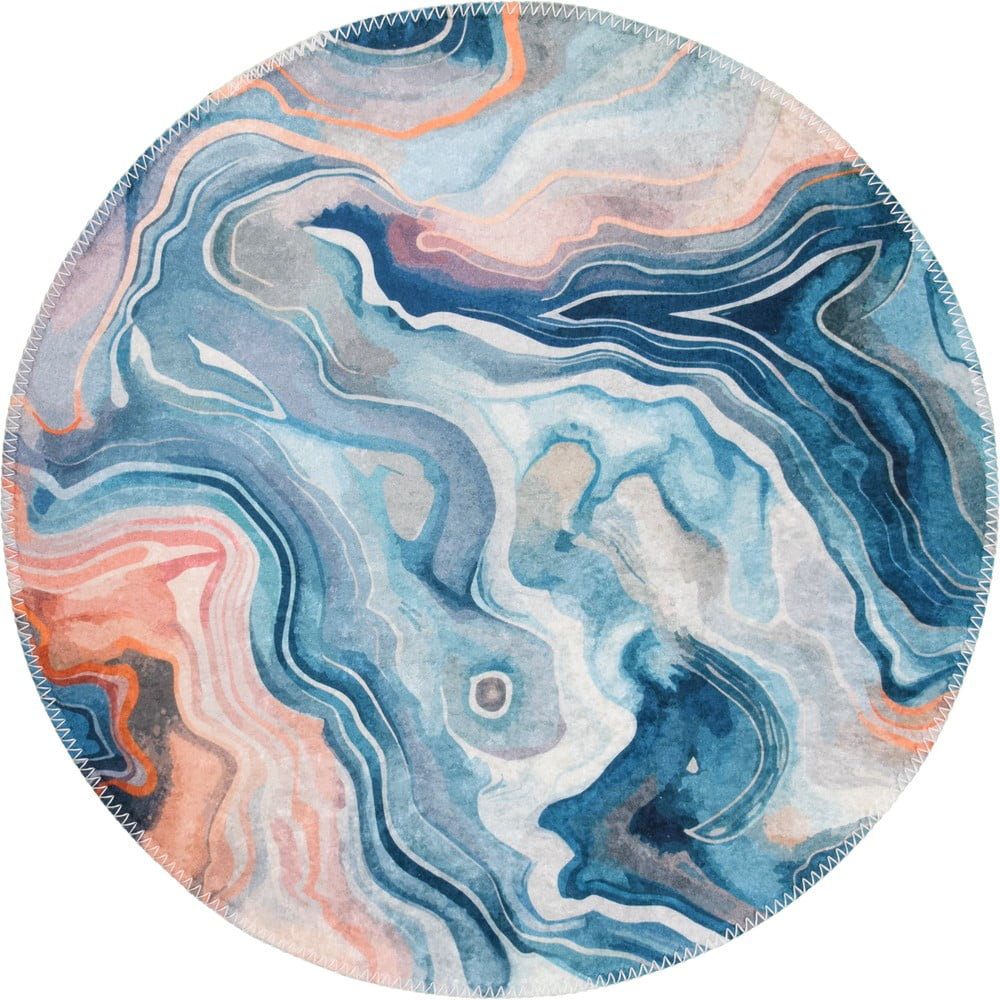 Kék-rózsaszín mosható kerek szőnyeg ø 120 cm Colors of Joy – Vitaus