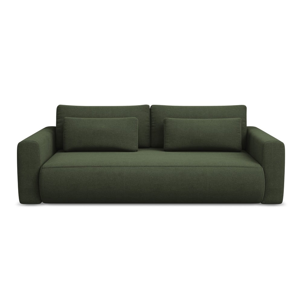 Khaki kinyitható-tárolóhelyes kanapé 238 cm Kapua – Makamii