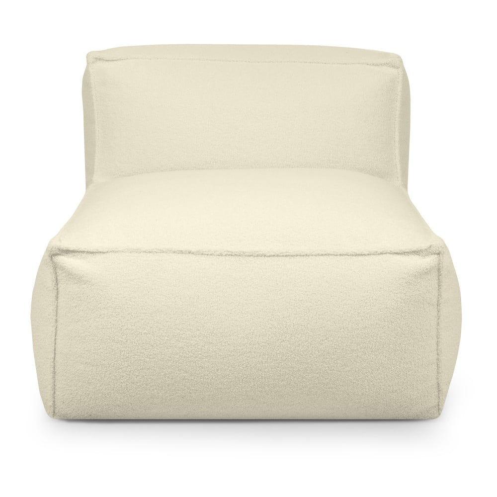 Krémszínű buklé babzsákfotel Mass Open Modul 90 – SLOWDOWN