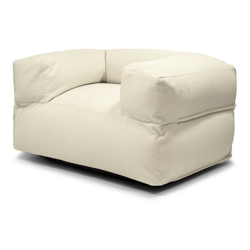 Krémszínű buklé babzsákfotel MooG – SLOWDOWN