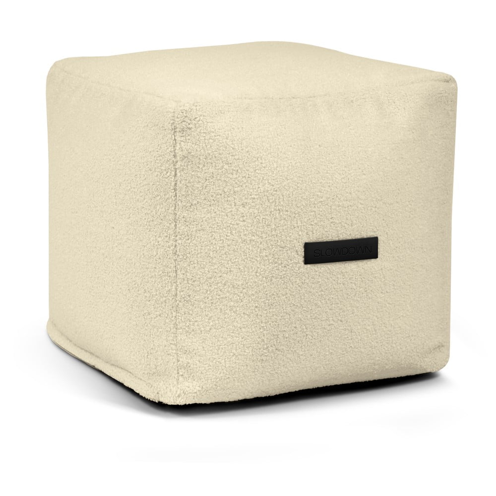 Krémszínű buklé babzsákfotel Up! MooG – SLOWDOWN