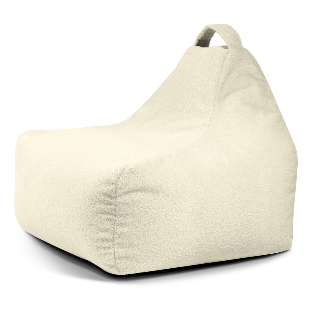 Krémszínű buklé gyerek babzsákfotel Game Amuse – SLOWDOWN
