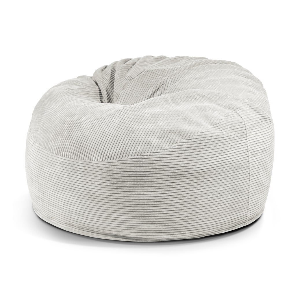 Krémszínű kordbársony babzsákfotel Om 110 – SLOWDOWN