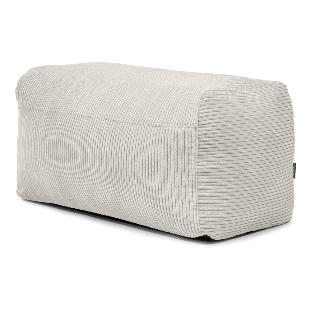 Krémszínű kordbársony babzsákfotel Plus 100 Lounge – SLOWDOWN