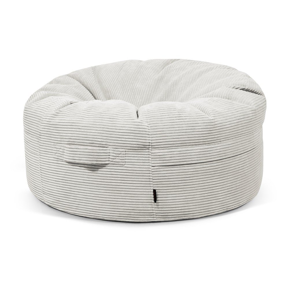 Krémszínű kordbársony babzsákfotel Roll 105 – SLOWDOWN