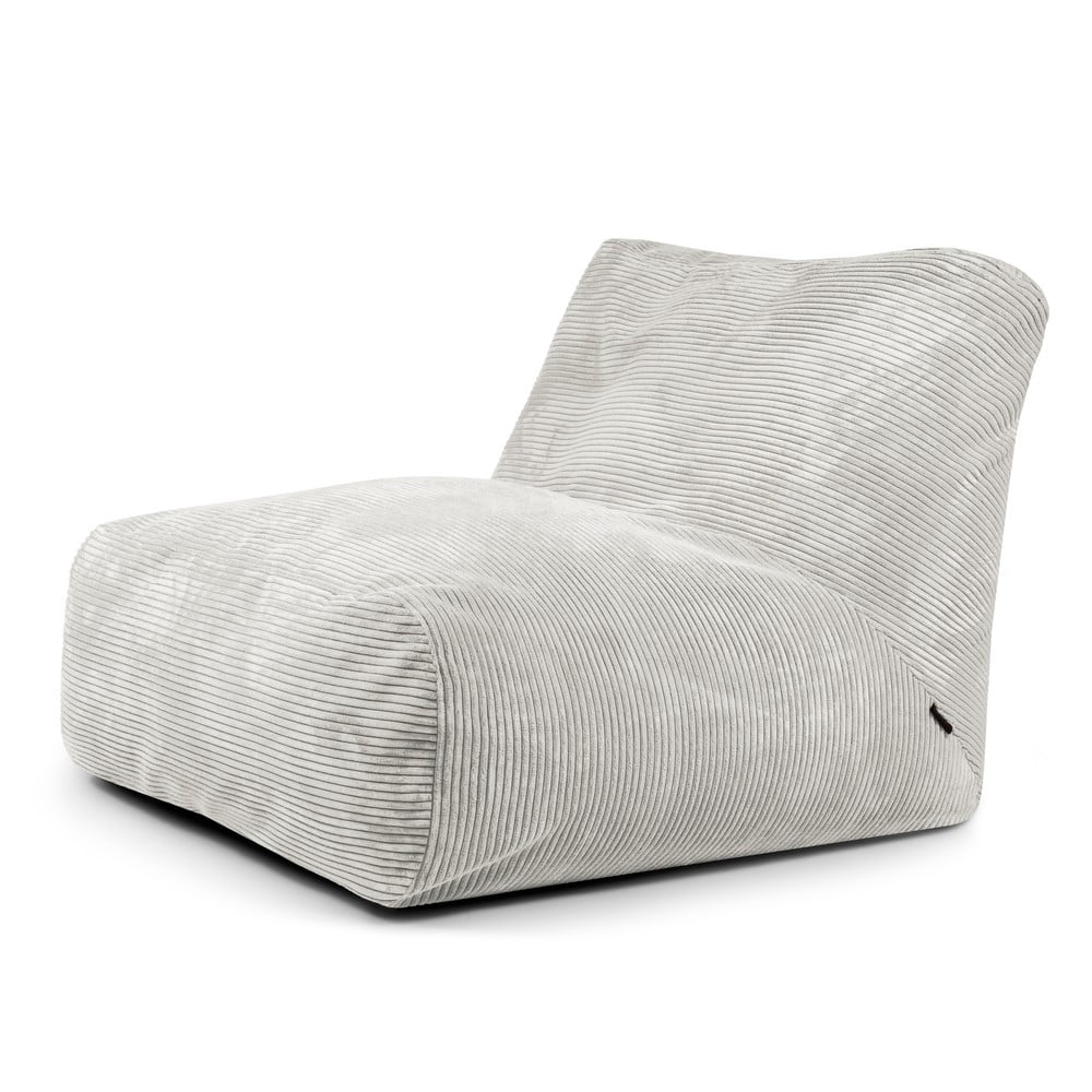 Krémszínű kordbársony babzsákfotel Tube 100 – SLOWDOWN
